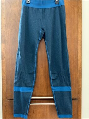 Asics Navy Blue and Royal Blue Kids Performance Leggings